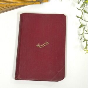 Vintage Cash Journal notebook- Red book decor